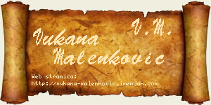 Vukana Malenković vizit kartica